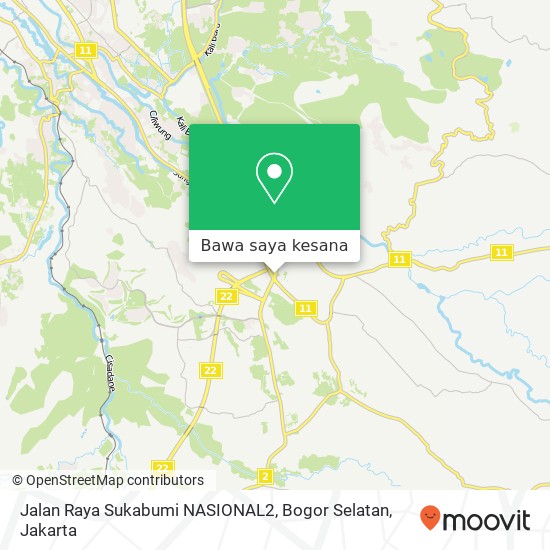 Peta Jalan Raya Sukabumi NASIONAL2, Bogor Selatan