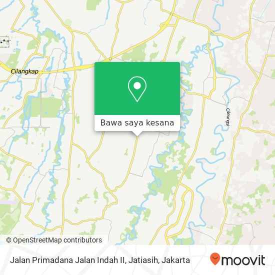 Peta Jalan Primadana Jalan Indah II, Jatiasih