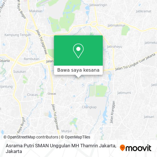 Peta Asrama Putri SMAN Unggulan MH Thamrin Jakarta