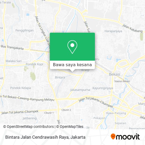 Peta Bintara Jalan Cendrawasih Raya