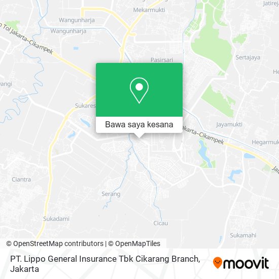 Peta PT. Lippo General Insurance Tbk Cikarang Branch