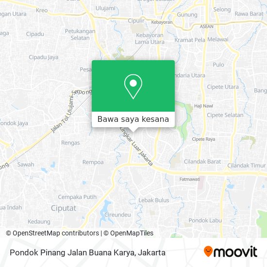 Peta Pondok Pinang Jalan Buana Karya