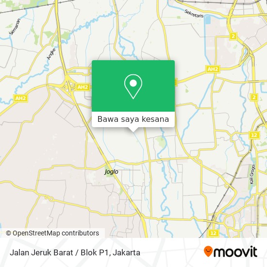 Peta Jalan Jeruk Barat / Blok P1