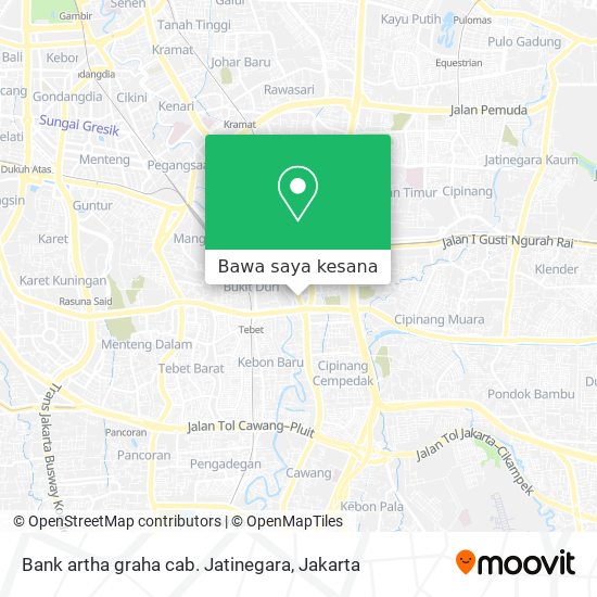 Peta Bank artha graha cab. Jatinegara