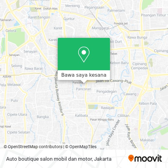 Peta Auto boutique salon mobil dan motor