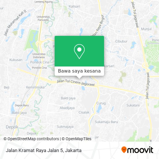 Peta Jalan Kramat Raya Jalan 5