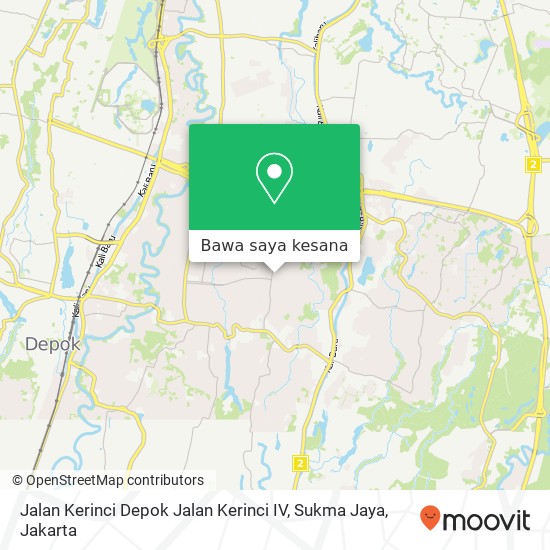 Peta Jalan Kerinci Depok Jalan Kerinci IV, Sukma Jaya