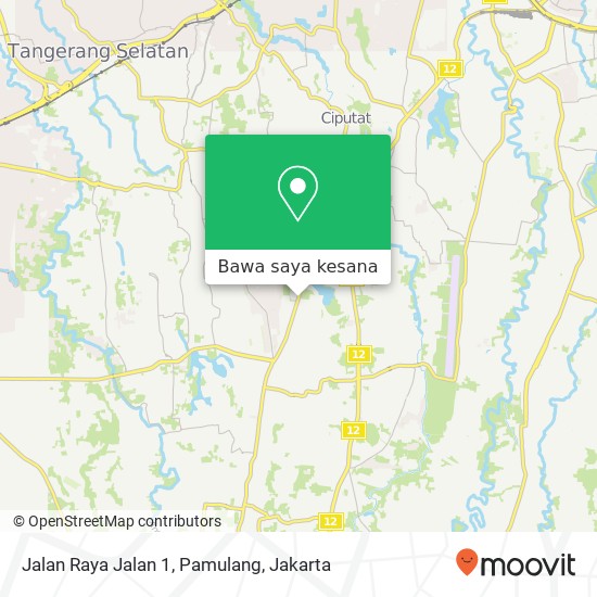 Peta Jalan Raya Jalan 1, Pamulang