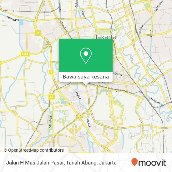 Peta Jalan H Mas Jalan Pasar, Tanah Abang