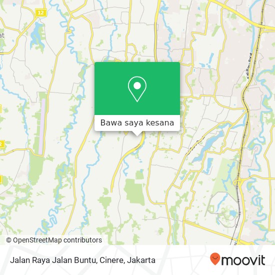 Peta Jalan Raya Jalan Buntu, Cinere