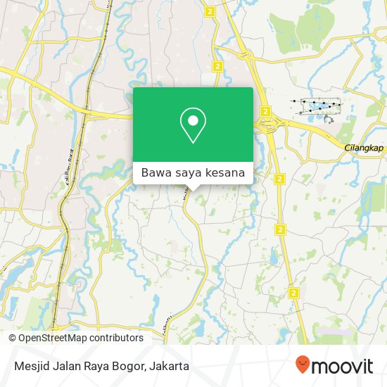 Peta Mesjid Jalan Raya Bogor