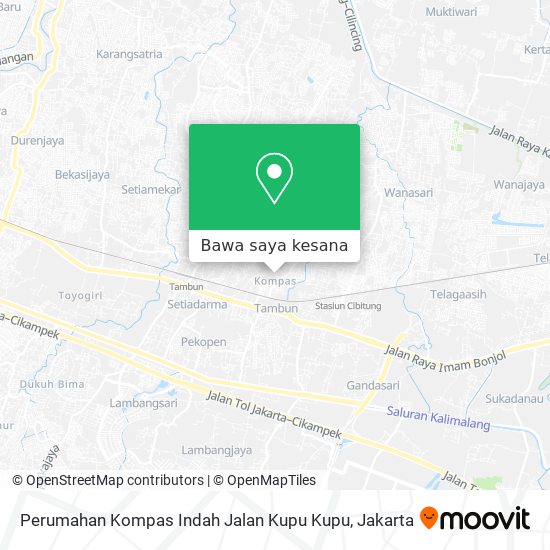 Peta Perumahan Kompas Indah Jalan Kupu Kupu