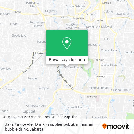 Peta Jakarta Powder Drink - supplier bubuk minuman bubble drink