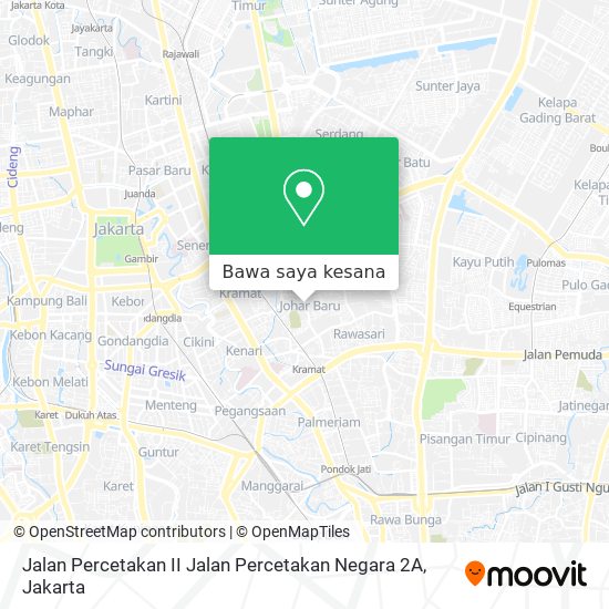 Peta Jalan Percetakan II Jalan Percetakan Negara 2A
