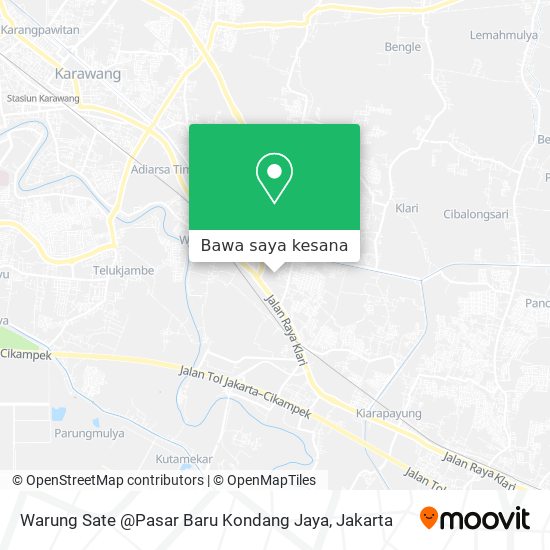 Peta Warung Sate @Pasar Baru Kondang Jaya