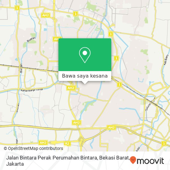 Peta Jalan Bintara Perak Perumahan Bintara, Bekasi Barat