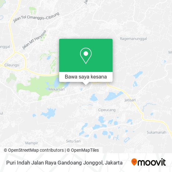 Peta Puri Indah Jalan Raya Gandoang Jonggol