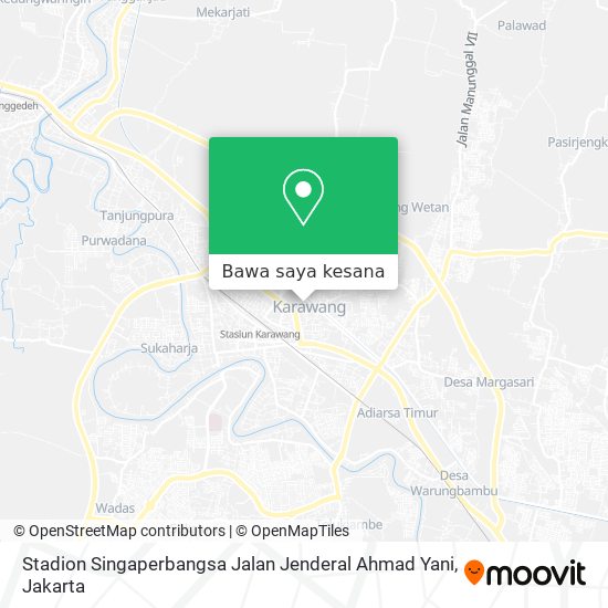 Peta Stadion Singaperbangsa Jalan Jenderal Ahmad Yani