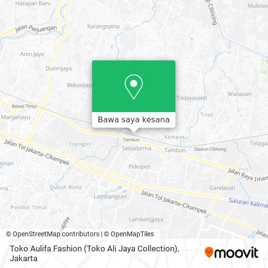 Peta Toko Aulifa Fashion (Toko Ali Jaya Collection)