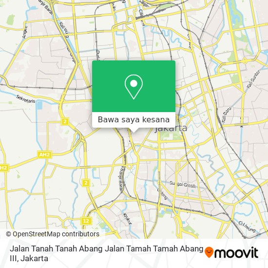 Peta Jalan Tanah Tanah Abang Jalan Tamah Tamah Abang III