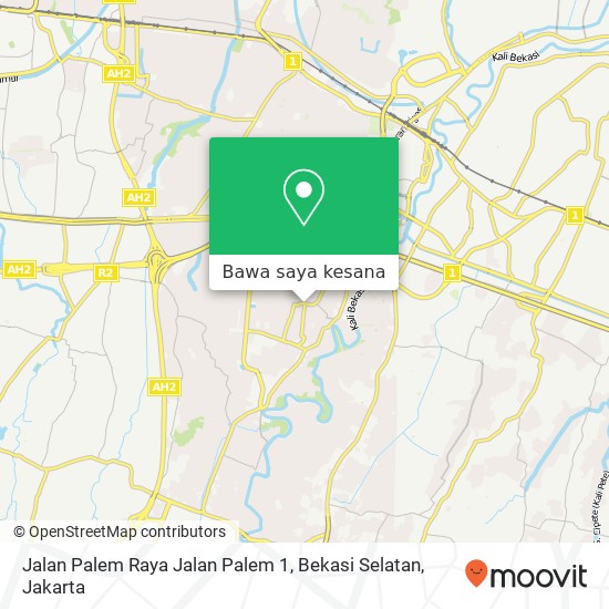 Peta Jalan Palem Raya Jalan Palem 1, Bekasi Selatan