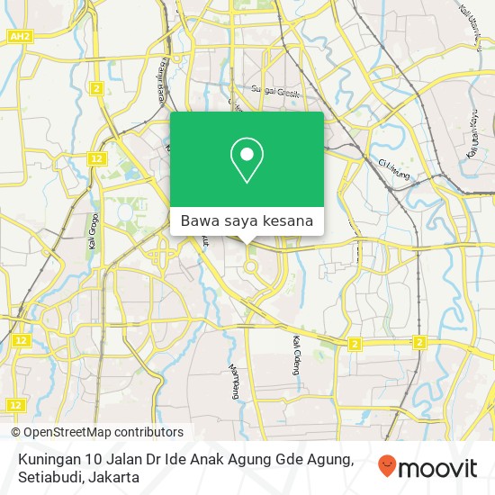 Peta Kuningan 10 Jalan Dr Ide Anak Agung Gde Agung, Setiabudi