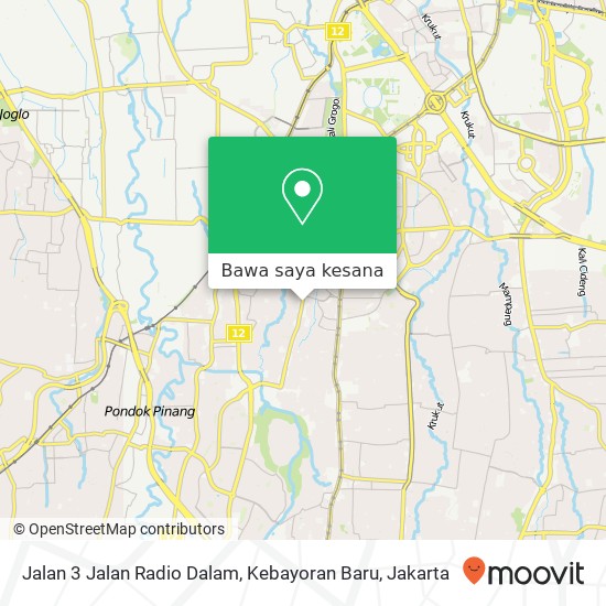 Peta Jalan 3 Jalan Radio Dalam, Kebayoran Baru