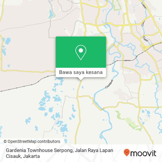 Peta Gardenia Townhouse Serpong, Jalan Raya Lapan Cisauk