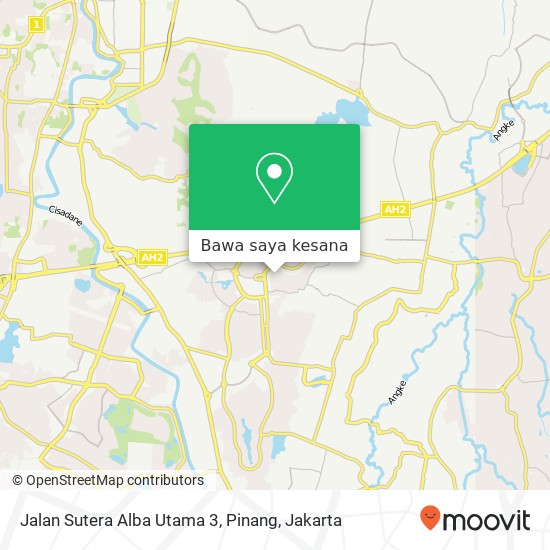 Peta Jalan Sutera Alba Utama 3, Pinang