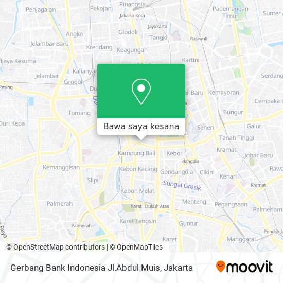 Peta Gerbang Bank Indonesia Jl.Abdul Muis