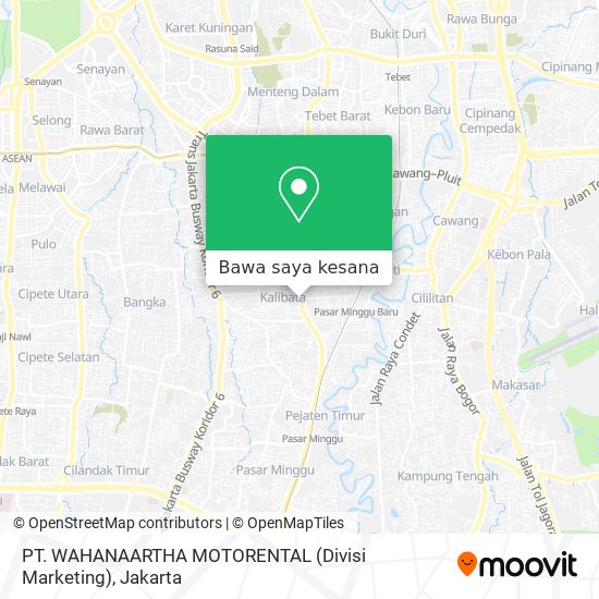 Peta PT. WAHANAARTHA MOTORENTAL (Divisi Marketing)