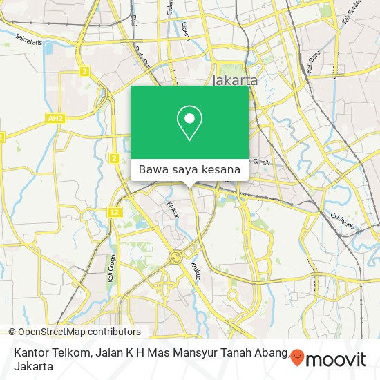 Peta Kantor Telkom, Jalan K H Mas Mansyur Tanah Abang