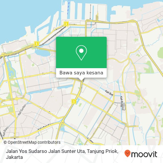 Peta Jalan Yos Sudarso Jalan Sunter Uta, Tanjung Priok