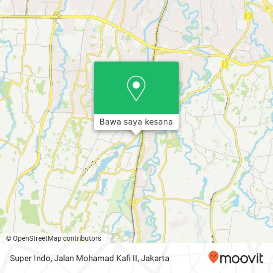 Peta Super Indo, Jalan Mohamad Kafi II