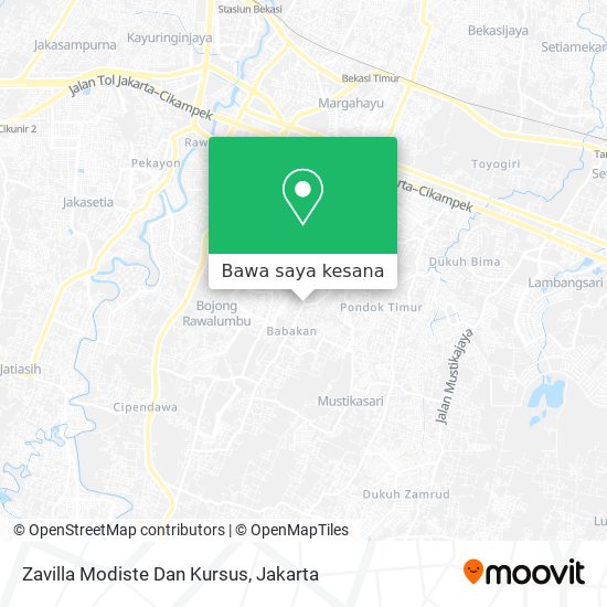 Peta Zavilla Modiste Dan Kursus