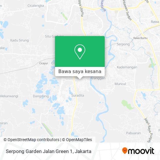 Peta Serpong Garden Jalan Green 1