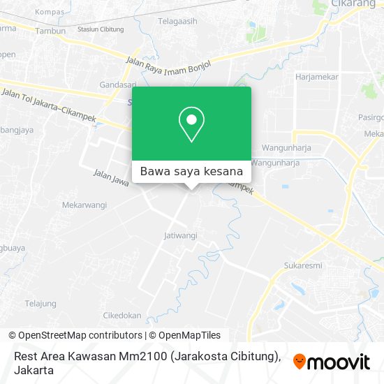 Peta Rest Area Kawasan Mm2100 (Jarakosta Cibitung)