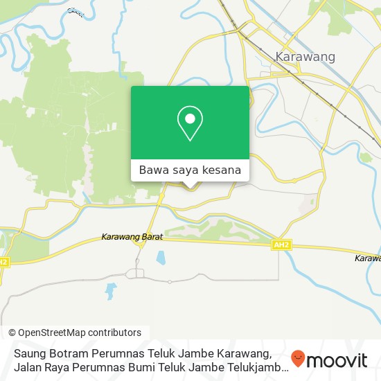 Peta Saung Botram Perumnas Teluk Jambe Karawang, Jalan Raya Perumnas Bumi Teluk Jambe Telukjambe Timur