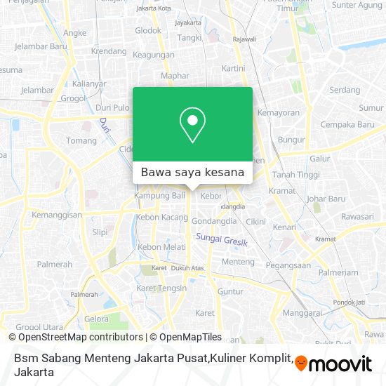 Peta Bsm Sabang Menteng Jakarta Pusat,Kuliner Komplit