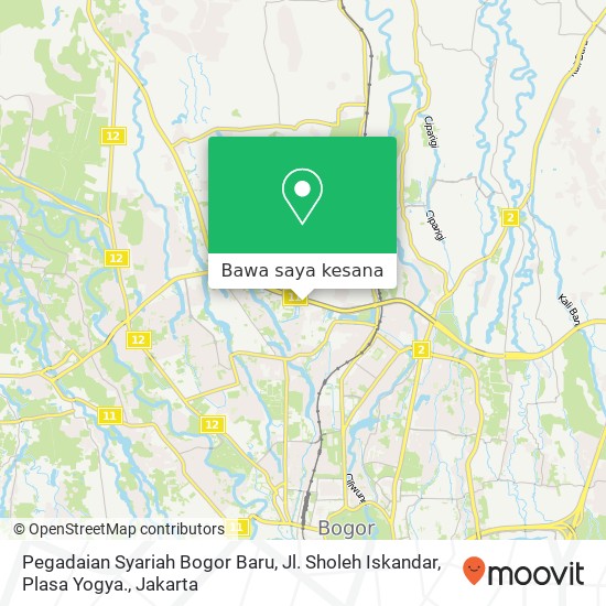 Peta Pegadaian Syariah Bogor Baru, Jl. Sholeh Iskandar, Plasa Yogya.