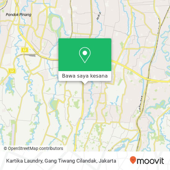 Peta Kartika Laundry, Gang Tiwang Cilandak