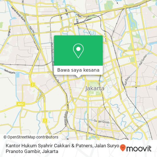 Peta Kantor Hukum Syahrir Cakkari & Patners, Jalan Suryo Pranoto Gambir