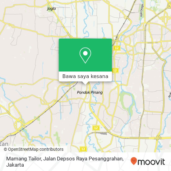 Peta Mamang Tailor, Jalan Depsos Raya Pesanggrahan