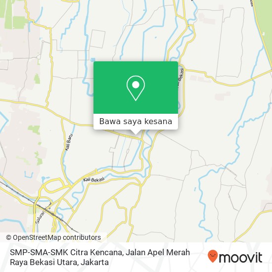 Peta SMP-SMA-SMK Citra Kencana, Jalan Apel Merah Raya Bekasi Utara