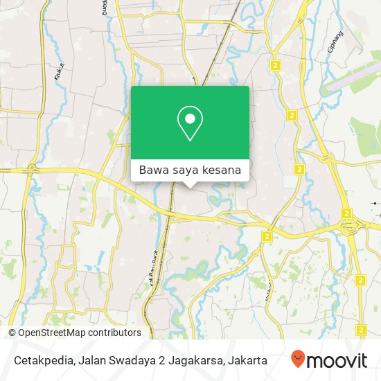 Peta Cetakpedia, Jalan Swadaya 2 Jagakarsa