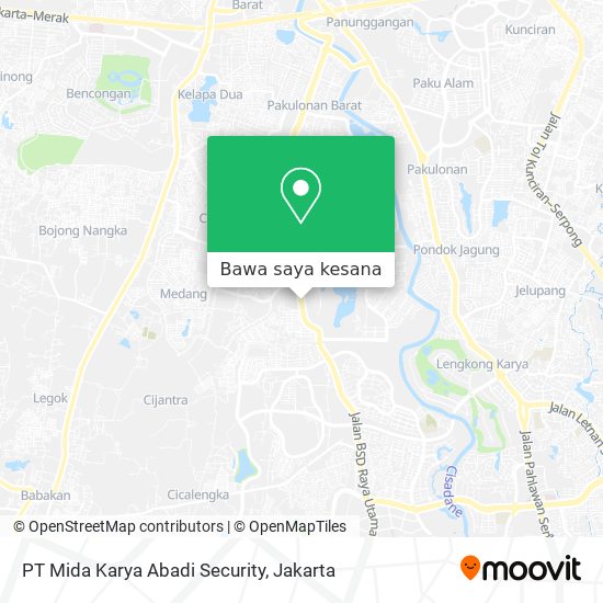 Peta PT Mida Karya Abadi Security