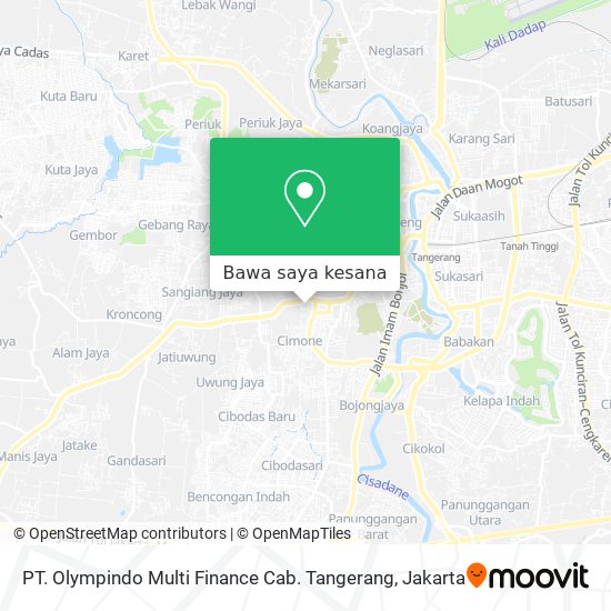 Peta PT. Olympindo Multi Finance Cab. Tangerang