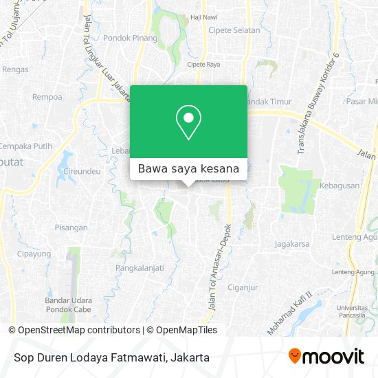 Peta Sop Duren Lodaya Fatmawati