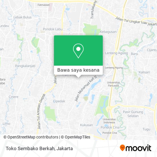 Peta Toko Sembako Berkah