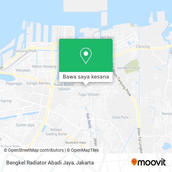 Peta Bengkel Radiator Abadi Jaya